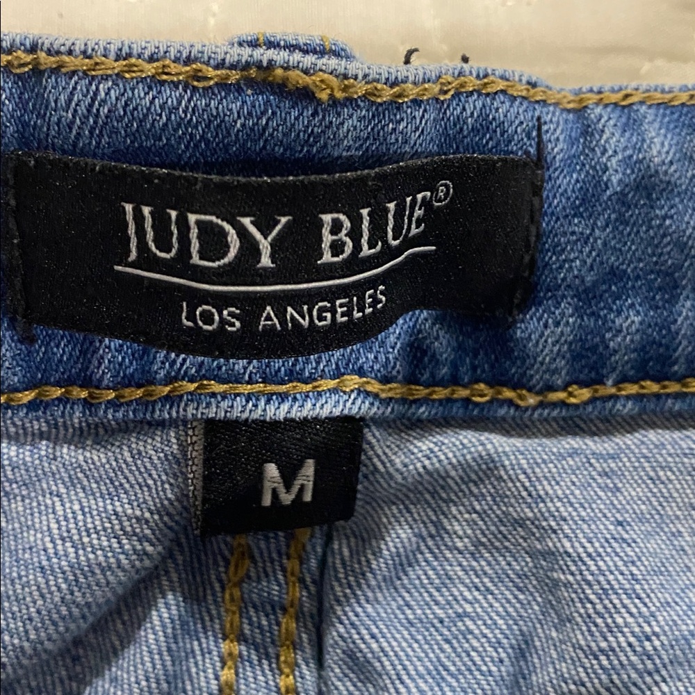 Judy Blue Denim Distressed Mini Skirt - Picture 2 of 10